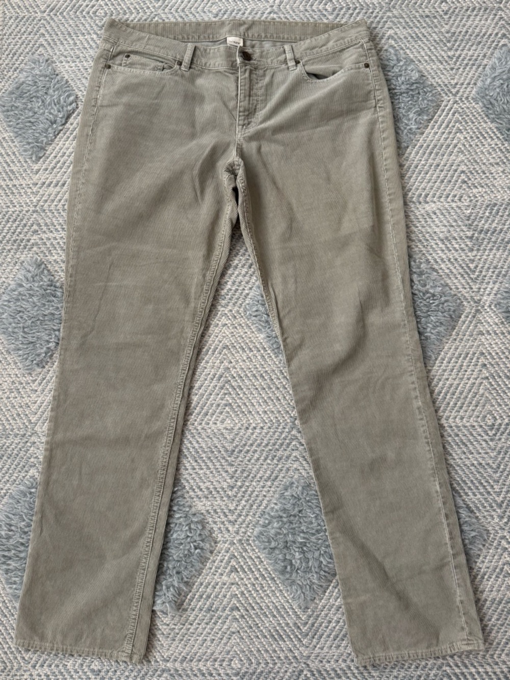 J Crew Green Corduroy City Fit, Size 33R / 16